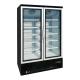 CE Certified Upright Display Freezer Cold Drink Showcase Glass Door Freezer