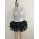 Kids Dance Clothes , Toddler Ballet Clothes Silver And Black Color