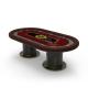 Luxury Custom Casino Gambling Tables With Leather Armrest Cup Holders