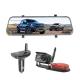 Touch Screen 10 Rear View DVR Mirror Dash Cam Backup Camera Car Charger Receiver