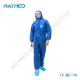Blue Flame Retardant SMS Disposable Medical Coveralls protctive jumpsuit for workers
