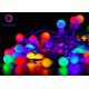 Waterproof Ball Decorative Indoor String Lights Pure Copper 0.7 Inch Multi Color