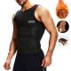 HEXIN Neoprene Waist Trainer Shaper Knitted Workout Gym Zipper Tank Top Sauna Vest for Men