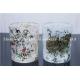 Spray Color Glass Candle Holder With Painting Logo