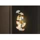New Design Bedside Decorative Marble Flower Bedroom Indoor Wall Mounted Sconce Lamp