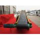 Large Capacity Carbon Steel Flat Rubber Roller Belt Conveyor For Clay And Sand