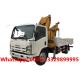 Customized ISUZU KV600 120hp Euro 6 3.2T knuckle crane boom for sale, Good price ISUZU folded cargo truck with crane