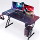 Ergonomically Designed  Carbon Fiber Computer Desk With 1.2cm Particle Board And Carbon Fiber Cover Featuring Cup And Headset Holders