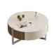 Ceramic Top Round Coffee Table Wood Table Home Use