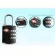 Zinc Alloy TSA 3-digital  travel lock& black Tsa Luggage Lock& 59g Tsa Bag Number Lock