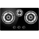 Knob Control Gas Cooker Hob , Black Built In Gas Hob With High Security