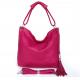 Women Style New Fashion Real Leather Rose-Red Hand Bag Shoulder Bag #2765