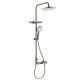 Modern Round Thermostatic Shower Wall Mount Shower Head Grey Color