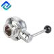 Tri Clamp 316 SS Butterfly Valve Food Grade Multi Positon Handle Dn10 Rjt
