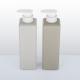 Square PET Cosmetic Lotion Bottle With Press Pump Cap Hot Stamping