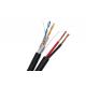 2 Pairs 24 AWG Copper FTP CAT5E Siamese IP Camera Cable UV-PE Jacket Outdoor