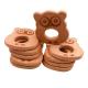 Necklace Pendant Wooden Teething Toy ISO9001 Wooden Animal Teether