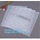 custom printed transparent bottom gusset slider zipper garment packaging pouch k