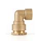 Compression Brass Tube Fitting Push Connector Natural Color