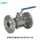 3pcs Casted Steel Ball Valve WCB CF8M CF8 Body PTFE Seat Lever Operated Floating Ball Valve