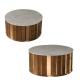 WaveForm Nordic Coffee Table Ceramic Round Marble  Dynamic  Contemporary