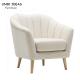 Comfortable Fabric Single Seater Armchair KD Rubber Luxury Wooden