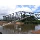 10-1000m 2-9m Height Prefabricated Steel Truss Bridge Galvanized 50 Years Design Life