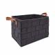 Reach Certificates Grey Felt Basket Pu Handle Woven For Home Organization