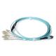 Duplex 3.0mm OM3 MPO-LC Breakout Cable 8 Fiber MTP MPO Patch Cord