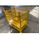 Rigid Mesh Stackable Steel Stillages Warehouse Cage Trolley With Wheels