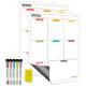2pcs Kitchen Magnetic Weekly Meal Planner For Fridge To Do List Board