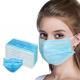Blue 3 Ply Disposable Face Mask / Disposable Mouth Mask With Earloop