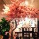 Fiberglass , Wood Material Artificial Blossom Tree For Office Buildings