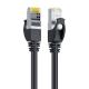 Black SFTP Cat6 Patch Cord Double Shielded 24AWG Pure Copper RJ45 Connector
