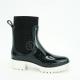 PVC Rain Footwear For Ladies , Anti Slip Black Ankle Rain Boots