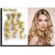 Machine Double Weft Virgin Peruvian Hair Extensions Natural Weave Blonde Color 100G True To Weight