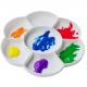 Flower Shape Watercolor And Acrylic Painting Palette Artist Plastic Paint Palette
