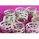 16mm-76mm PVC Plastic Pall Ring Packing High Large Internal Surface Area