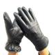 Black Winter Motorcycle Gloves , Double Faced Sheepskin Mens Racing Gloves