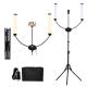 48W 4800lm Double Arms LED Fill Light Eyelash Extensions Professional Tripod Stand
