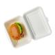 Bagasse Pulp Biodegradable Clamshell Boxes , Bagasse Takeaway Containers Burgers