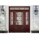 Simple Single Solid Oak Front Doors With Glass , Main Wooden Door Designs For Home