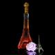 Customize 500ml 700ml Eiffel Tower Shape Liquor Wine Glass Bottle with Custom Sealing