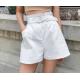 Sweet Cotton Short Pants Anti Wrinkle Korean Casual Pants With Belt