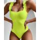 Split Swimsuit Strap Cross Ladies Solid Color  Sexy  Women’S  Swimming Suits Bikini,light green,silver colour new style