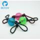 Lightweight Plastic Dog Ball With Rope Interactive Dog Toy For Heavy Chewers