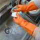 Soft Elastic Anti Slip Kitchen 40g Rubber Dishwashing Gloves