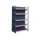 Iron Powder Coated Supermarket Display Racks , Commercial Store Shelving 3-5 Layer