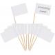 Party Cake Cheese White Labeling Marking Blank Toothpick Flags