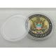 3D Custom Commerce Iron / Brass / Copper Awards Coin with Clear Plastic Box